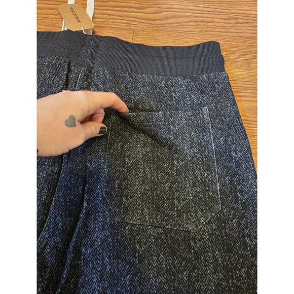 Mcnairy & Co Sweatpants Mens sz M Black Gray Chevron Streetwear Cuffed Heavy NWT - Picture 8 of 11